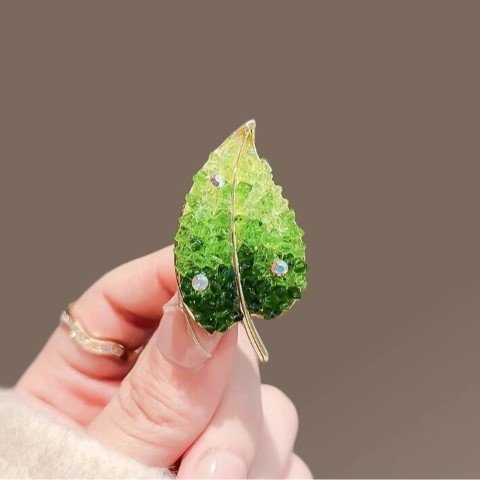 Green Leaf Brooch-BHD0GN